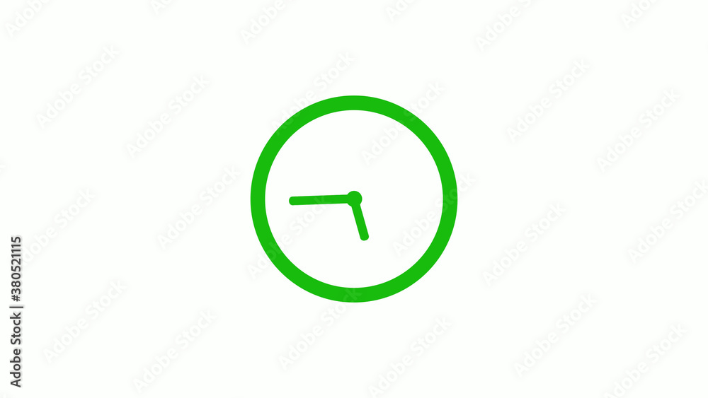 Green color circle 12 hours clockicon on white background,clock icon Green color circle 12 hours clockicon on white background,clock icon