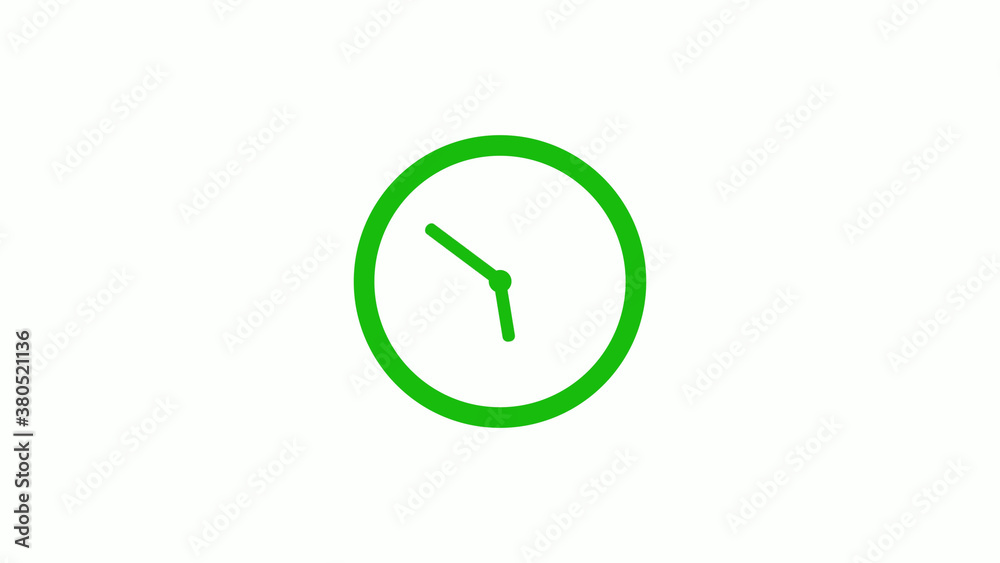 Green color circle 12 hours clockicon on white background,clock icon Green color circle 12 hours clockicon on white background,clock icon