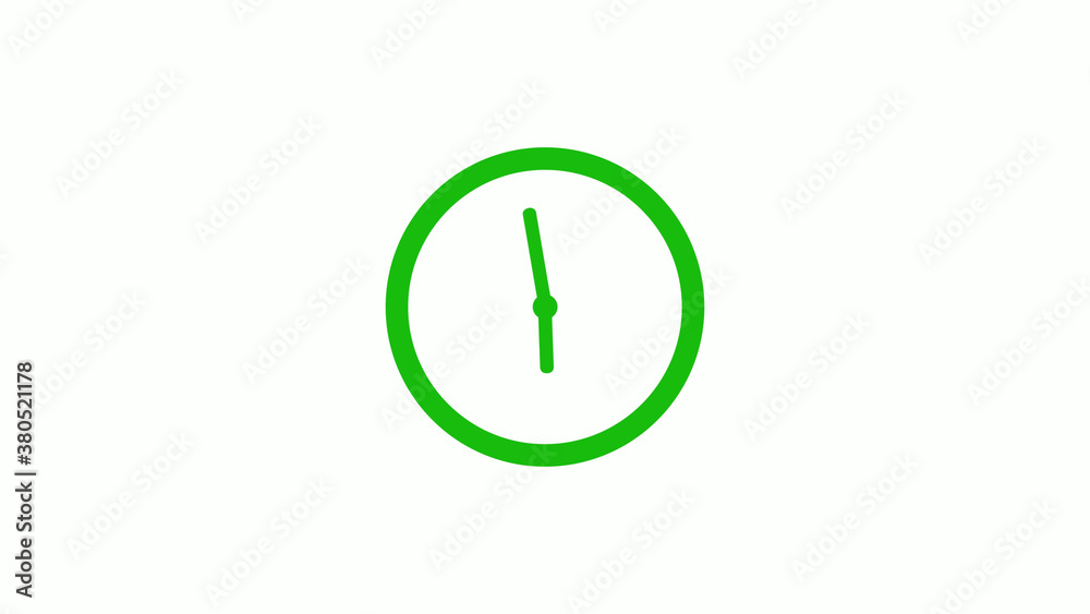 Green color circle 12 hours clockicon on white background,clock icon Green color circle 12 hours clockicon on white background,clock icon