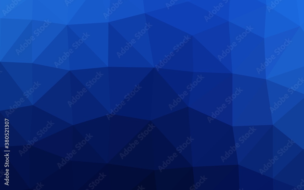 Dark BLUE vector low poly texture. A completely new color illustration in a vague style. Triangular pattern for your business design.