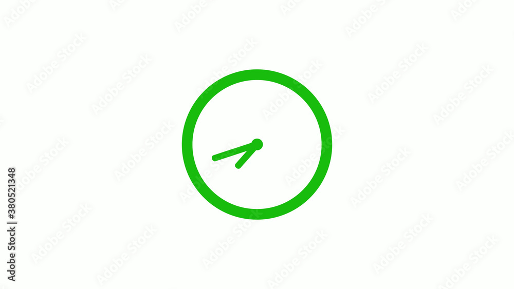 Green color circle 12 hours clockicon on white background,clock icon Green color circle 12 hours clockicon on white background,clock icon