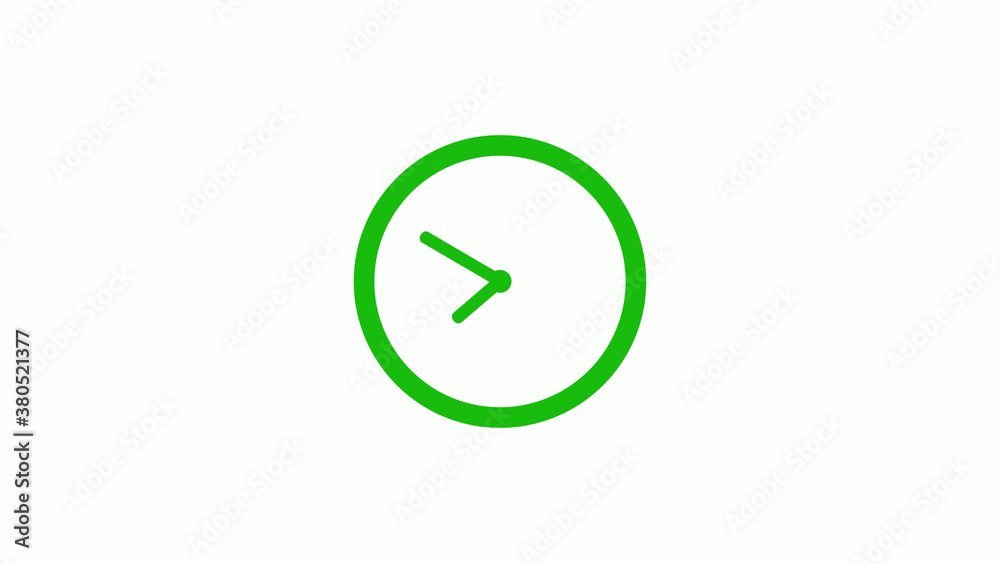 Green color circle 12 hours clockicon on white background,clock icon Green color circle 12 hours clockicon on white background,clock icon