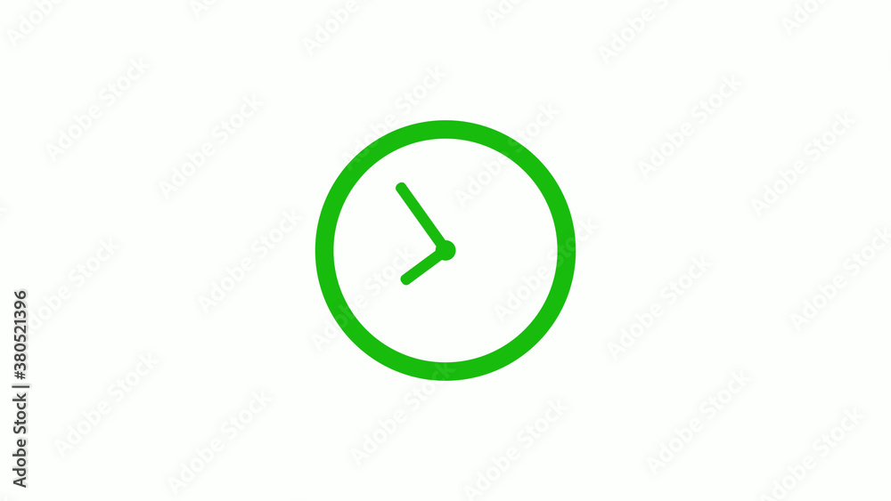 Green color circle 12 hours clockicon on white background,clock icon Green color circle 12 hours clockicon on white background,clock icon