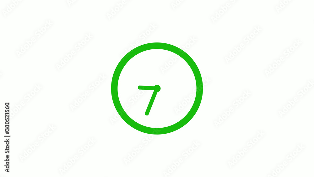 Green color circle 12 hours clockicon on white background,clock icon Green color circle 12 hours clockicon on white background,clock icon