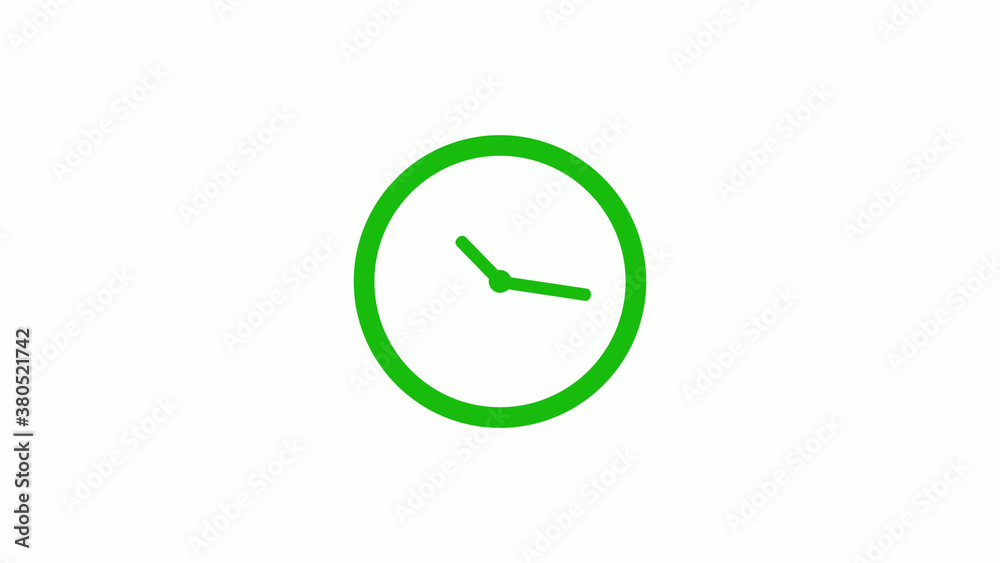 Green color circle 12 hours clockicon on white background,clock icon Green color circle 12 hours clockicon on white background,clock icon