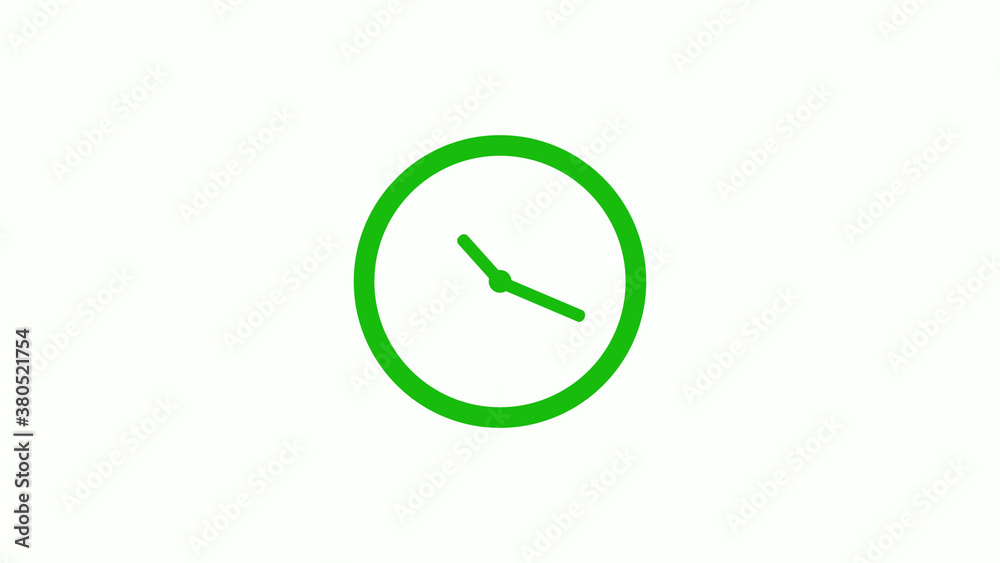Green color circle 12 hours clockicon on white background,clock icon Green color circle 12 hours clockicon on white background,clock icon