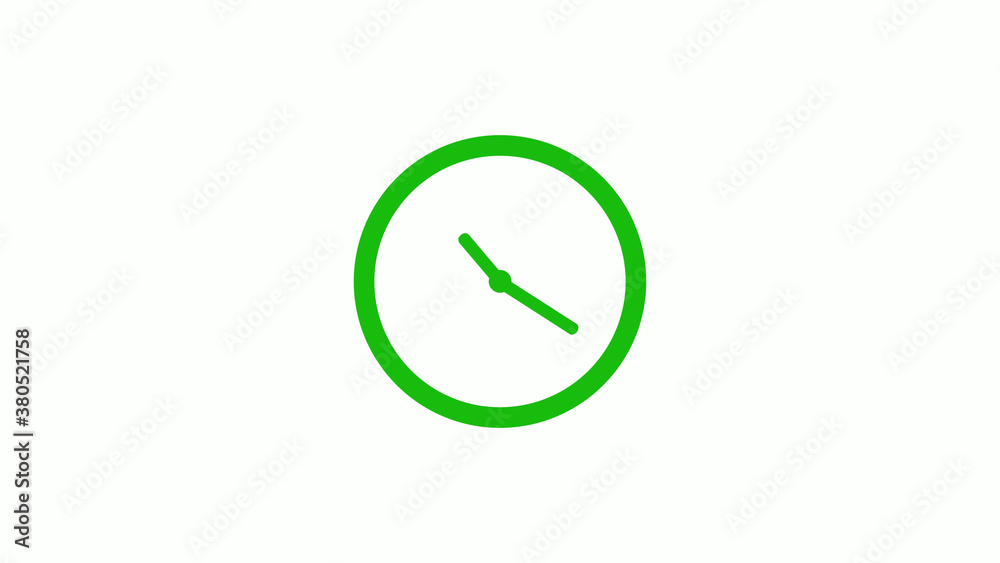 Green color circle 12 hours clockicon on white background,clock icon Green color circle 12 hours clockicon on white background,clock icon