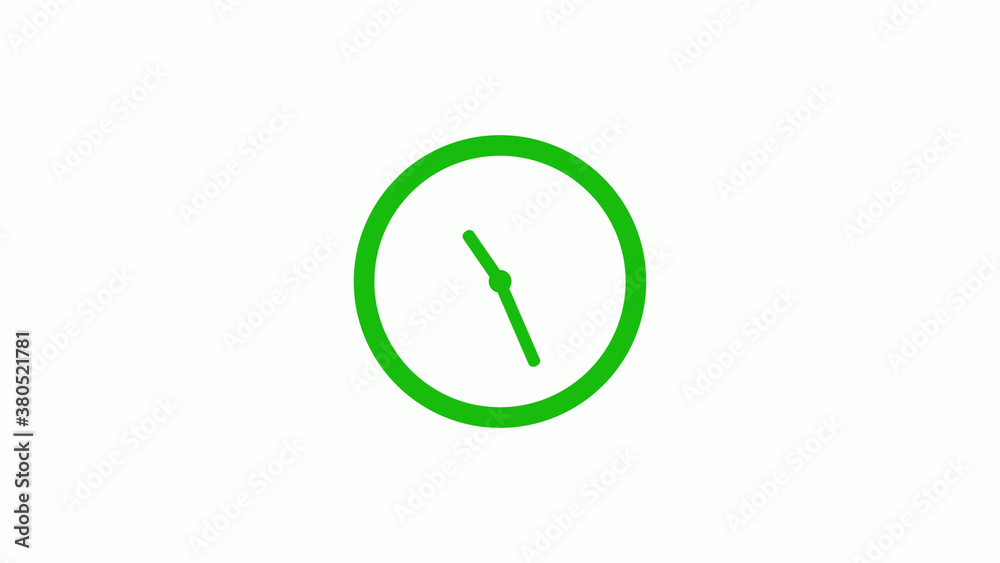 Green color circle 12 hours clockicon on white background,clock icon Green color circle 12 hours clockicon on white background,clock icon