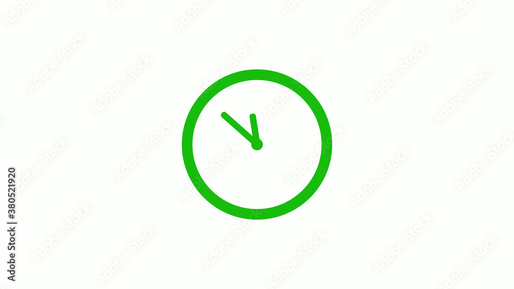 Green color circle 12 hours clockicon on white background,clock icon Green color circle 12 hours clockicon on white background,clock icon