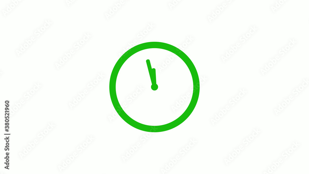 Green color circle 12 hours clockicon on white background,clock icon Green color circle 12 hours clockicon on white background,clock icon