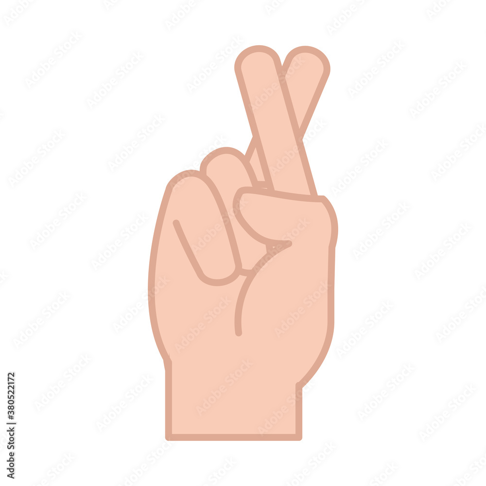 sign language hand gesture indicating r letter, line and fill icon sign language hand gesture indicating r letter, line and fill icon