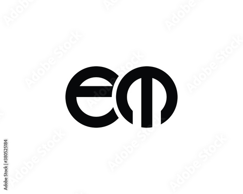 EM ME LETTER LOGO DESIGN VECTOR TEMPLATE. EM ME LOGO DESIGN. photo