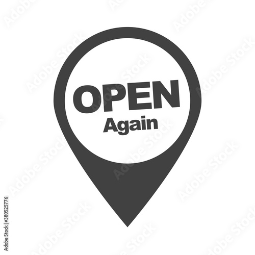 Free Download open again location pointer sticker design silhouette icon - GFXLoad