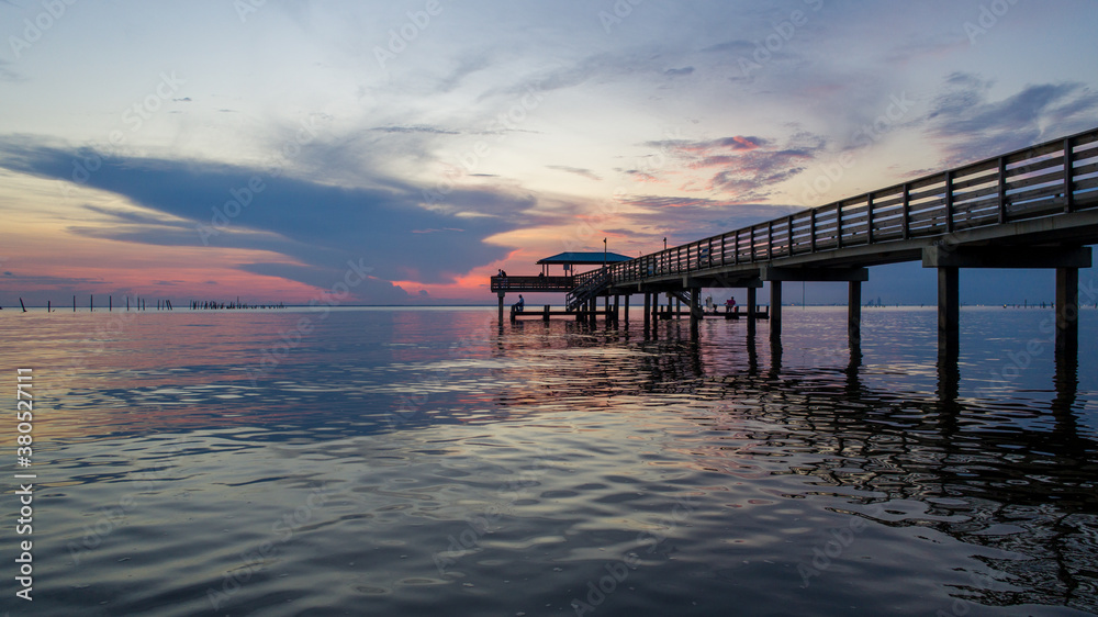 pier at sunset