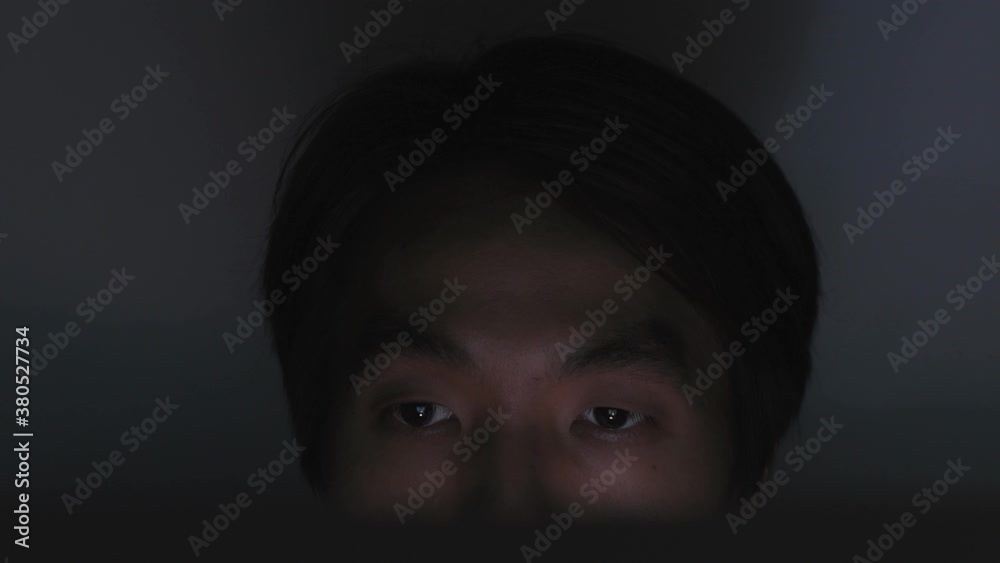Front View Asian Insurance Agent Businessman Typing Laptop and Working Late at Office on Zoom Style Front View Asian Insurance Agent Businessman Typing Laptop and Working Late at Office on Zoom Style