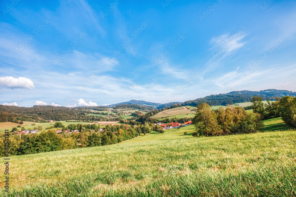 Beautiful high dynamic range picture of a bavarian landscape