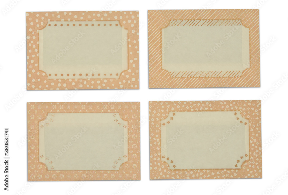4 sets of aged postcards Each card is blank, with room for your text and pictures. Split on white with cutting path 4 sets of aged postcards Each card is blank, with room for your text and pictures. Split on white with cutting path