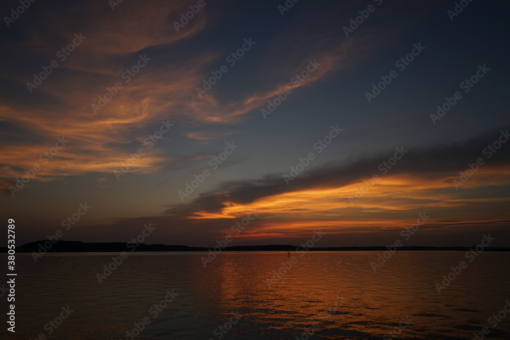 北浦の夕景