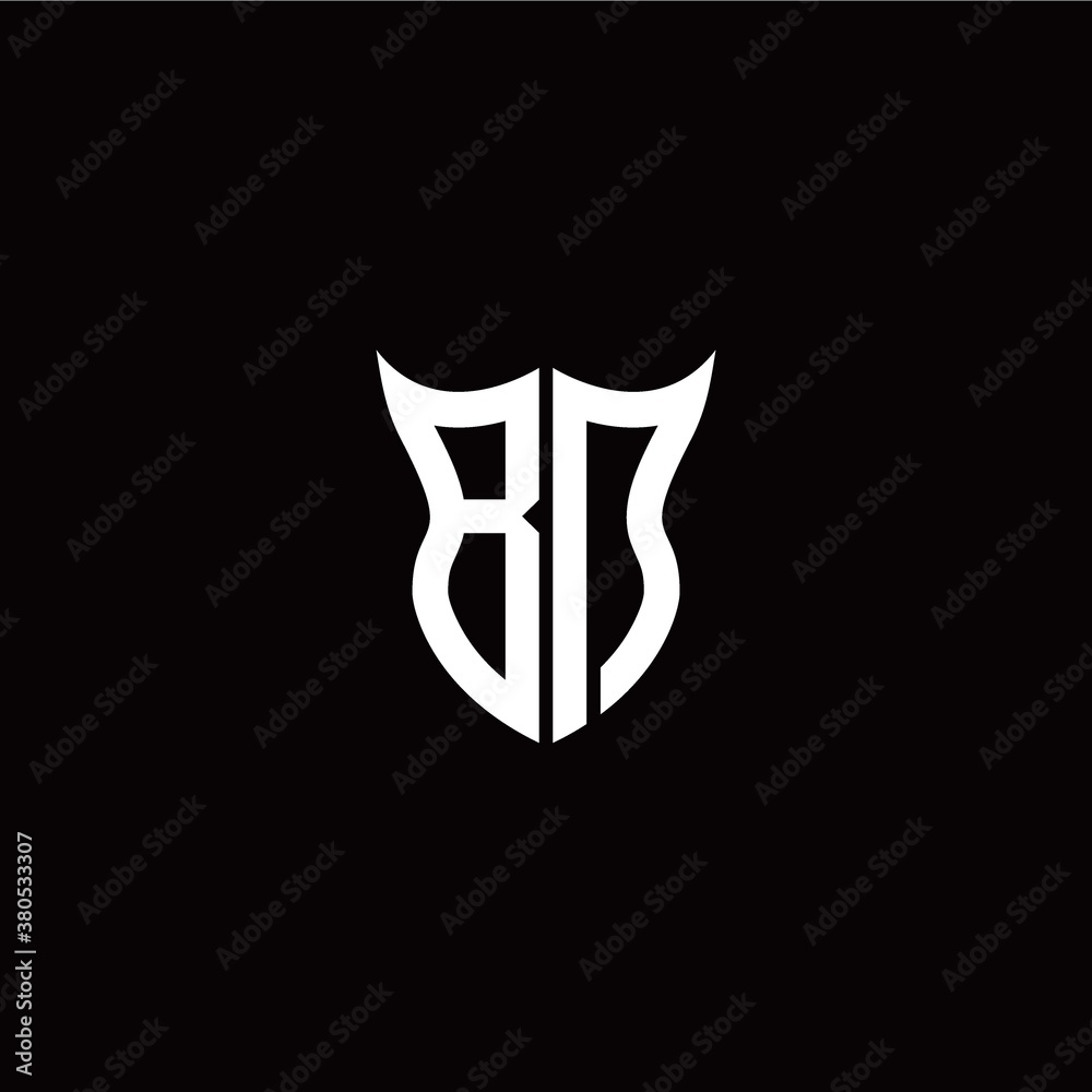 Initial B D letter with unique shield style logo template vector Initial B D letter with unique shield style logo template vector