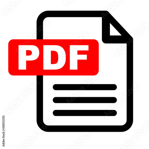 PDF icon material illustration / vector