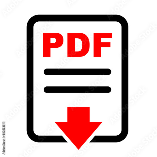 PDF icon material illustration / vector