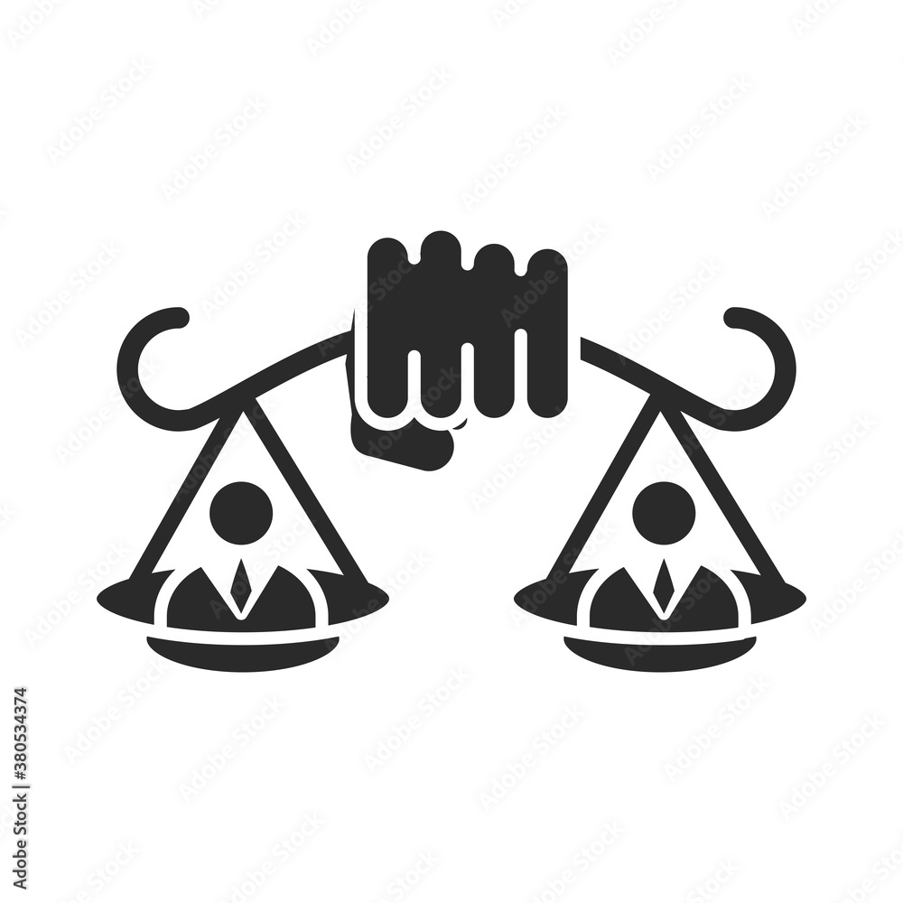 international human rights day, hand holding balance equility people silhouette icon style international human rights day, hand holding balance equility people silhouette icon style
