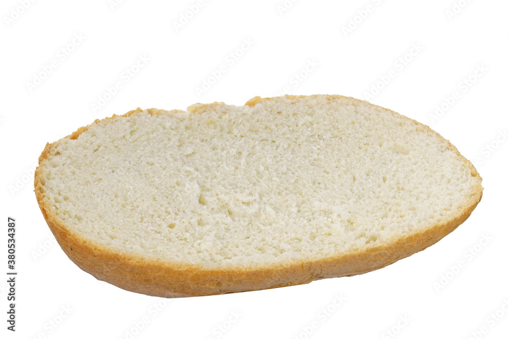 Slice bread isolated on white background