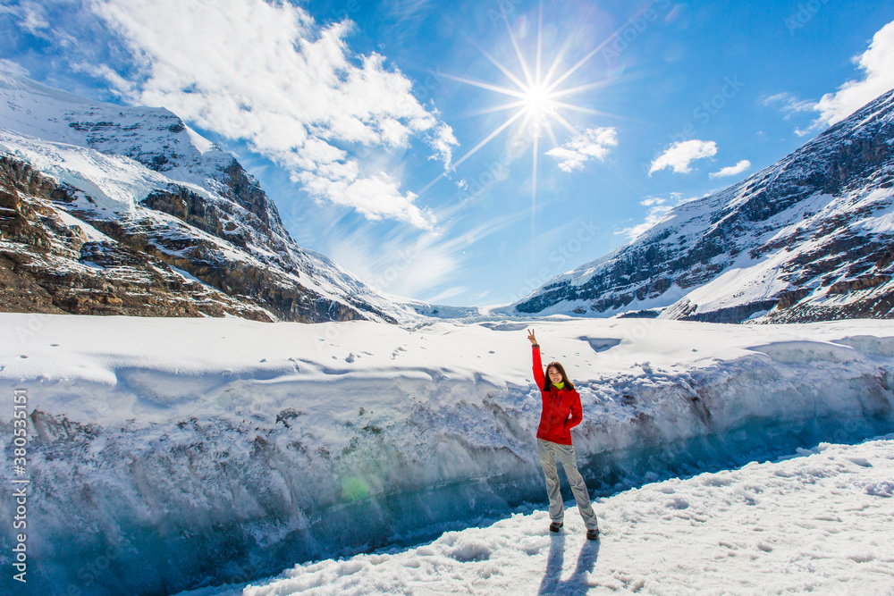 girl at icefield girl at icefield