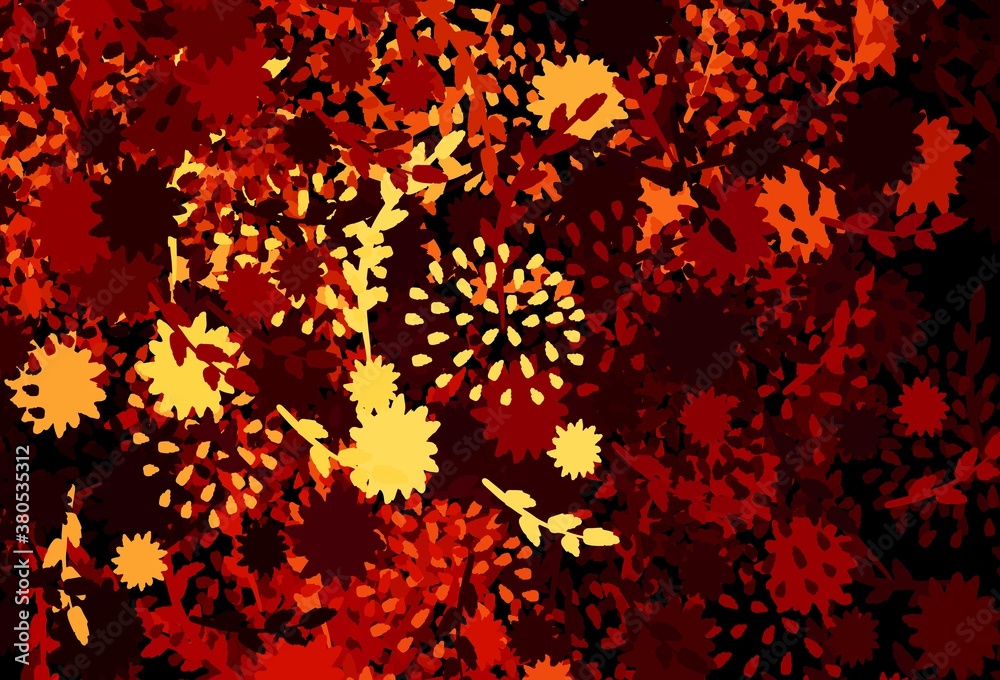Dark Red, Yellow vector background with abstract shapes. Dark Red, Yellow vector background with abstract shapes.