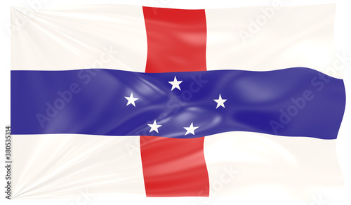 Wallpaper Mural 3d Illustration of a Waving Flag of Netherlands Antilles Torontodigital.ca