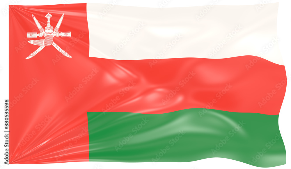 3d Illustration of a Waving Flag of Oman 3d Illustration of a Waving Flag of Oman