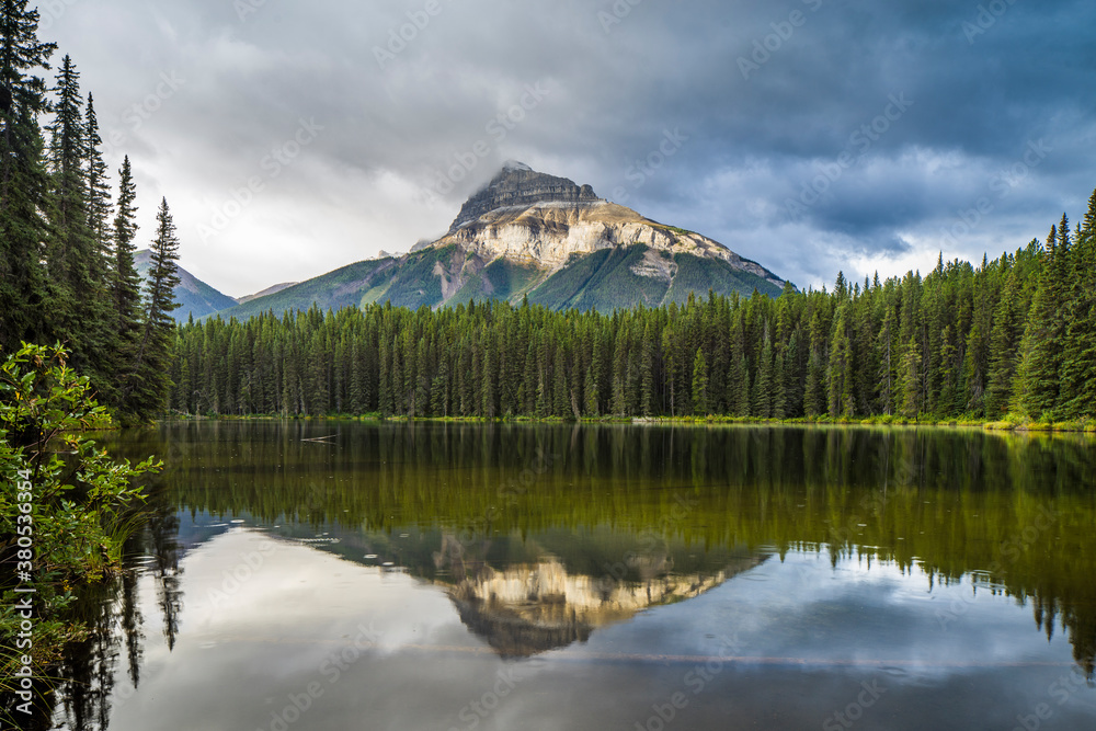 mountains with reflection mountains with reflection