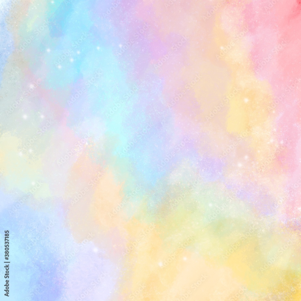 Watercolor paint like gradient background pastel ombre style. Iridescent  template for brochure, banner, wallpaper, mobile screen. Neon hologram  theme Stock Illustration | Adobe Stock