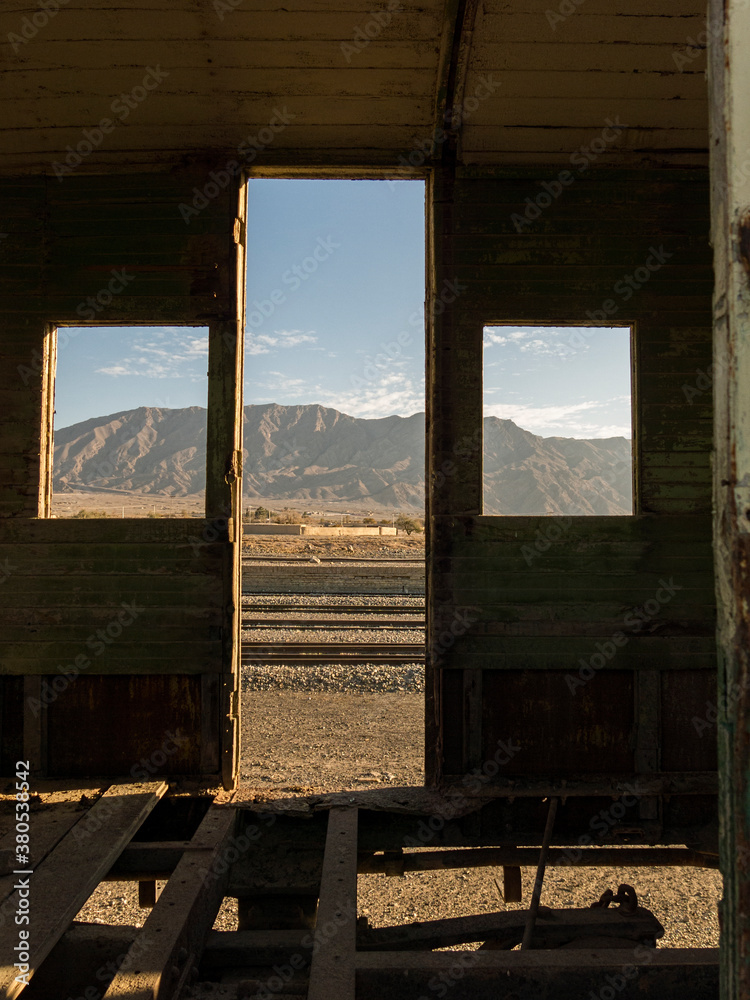 A view from the windows of an old railroad boggy A view from the windows of an old railroad boggy