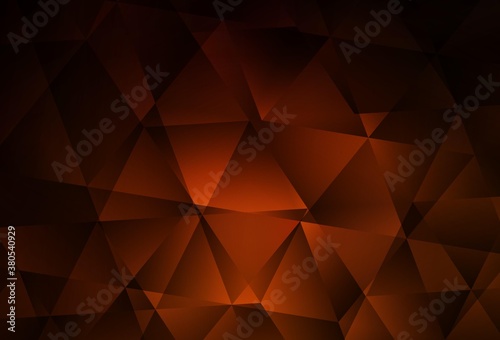 Dark Red vector shining triangular layout.