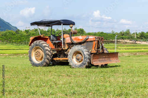 Tractor in farmland