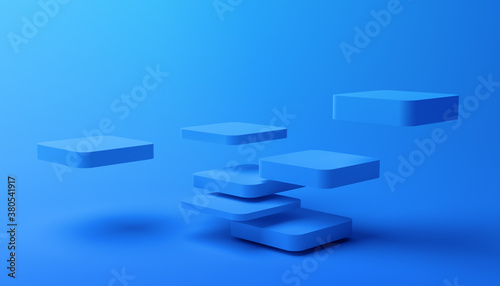 Abstract 3d render, modern geometric background, graphic design