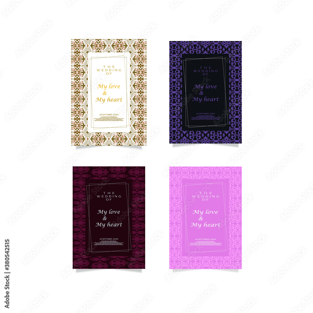 Fototapeta premium Vintage wedding invitation , design vector