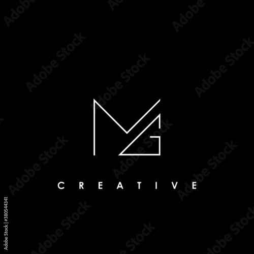 MG Initial Logo Design Vector