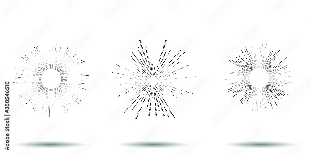 Obraz premium Halftone dots in circle form. round logo . vector dotted frame . design element