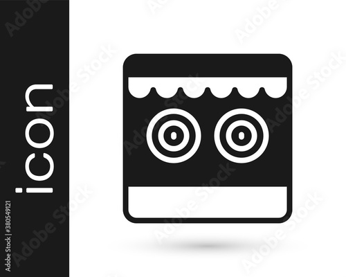 Black Shooting gallery icon isolated on white background. Vector.