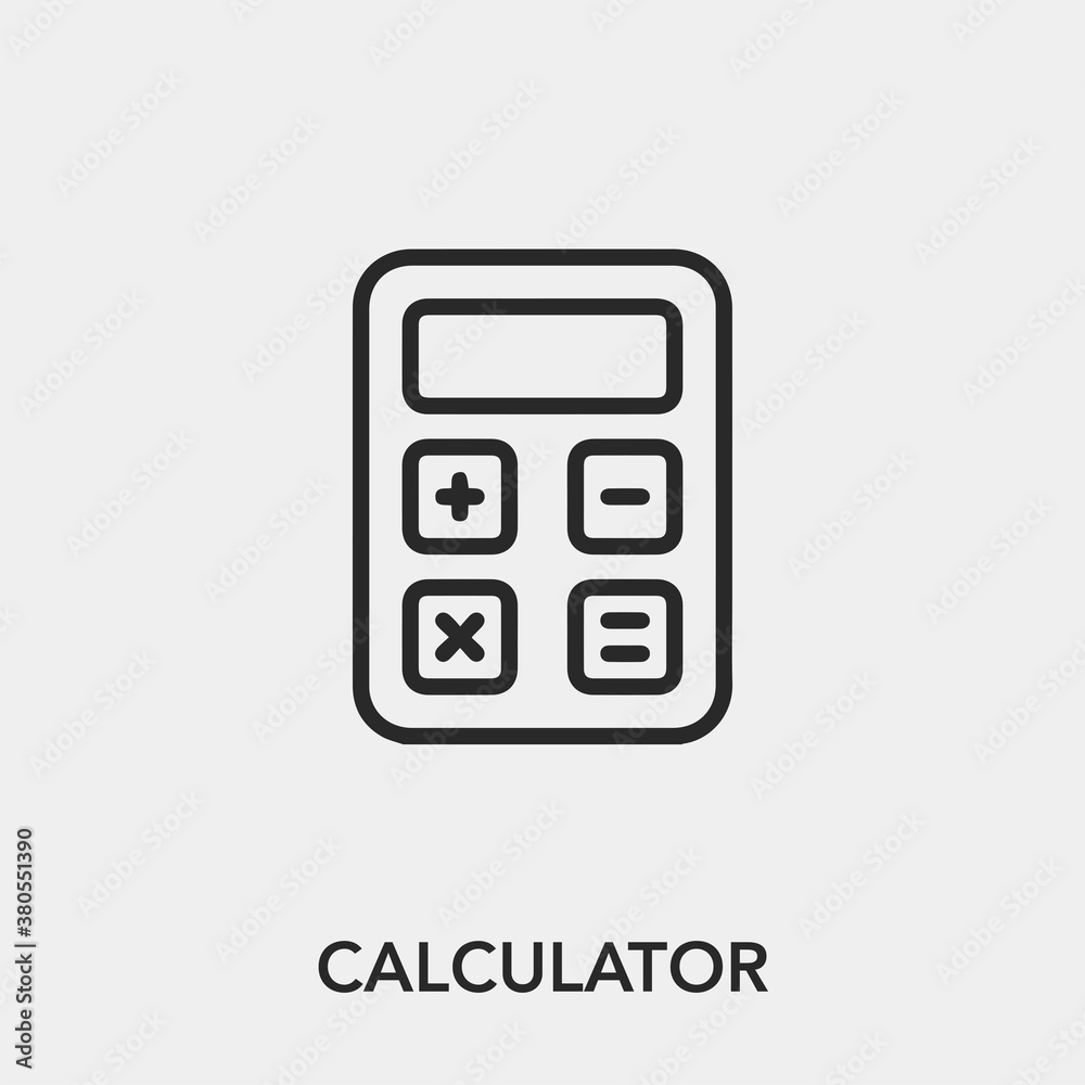 calculator icon vector sign symbol calculator icon vector sign symbol