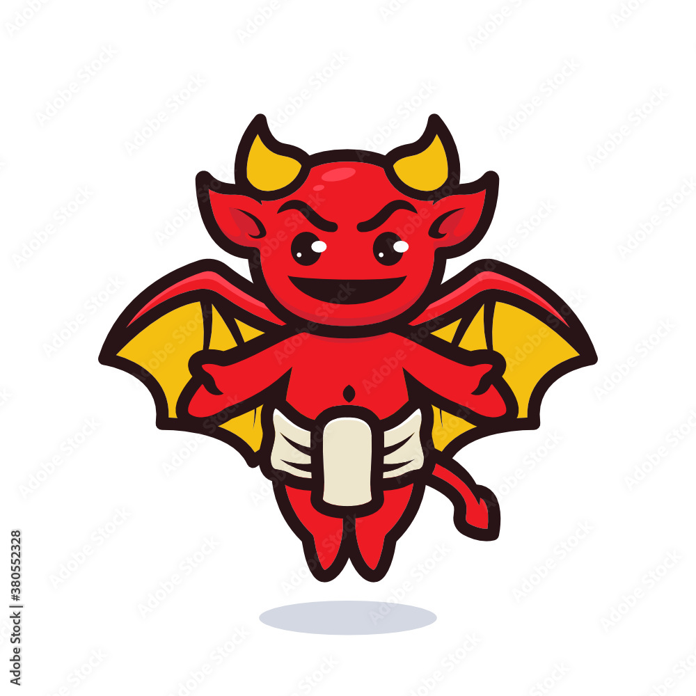 Cute baby devil Halloween mascot design Cute baby devil Halloween mascot design