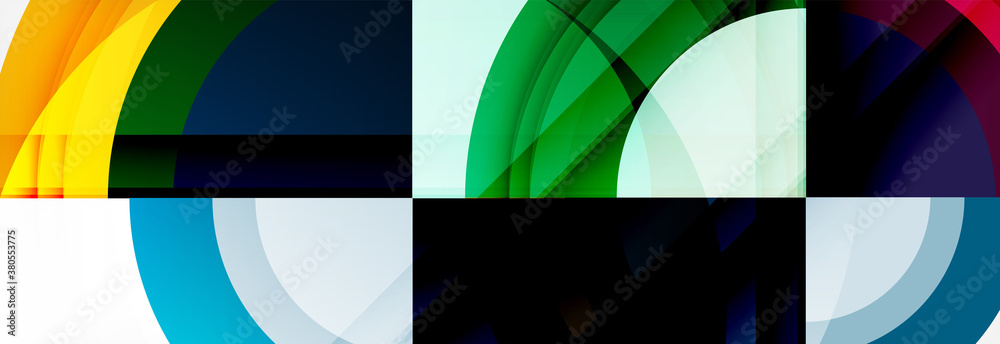 Round shapes, triangles and circles. Modern abstract background Round shapes, triangles and circles. Modern abstract background