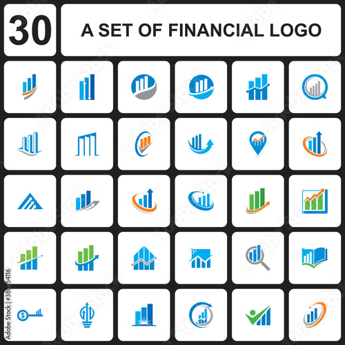 A Set Of Chart Vector , A Set Of Finance Logo