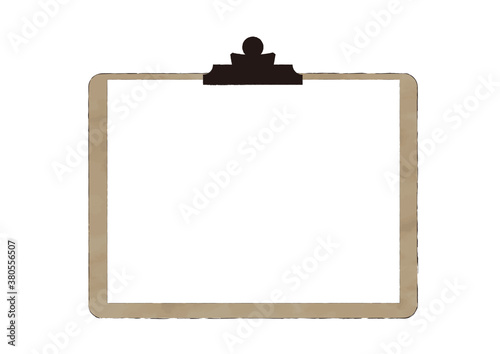 木目調クリップボード　紙付き　
Wood grain clipboard with paper