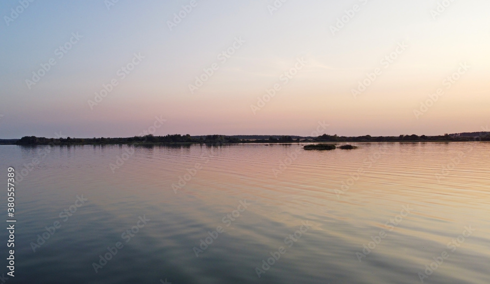 Beautiful sunset over a calm lake
