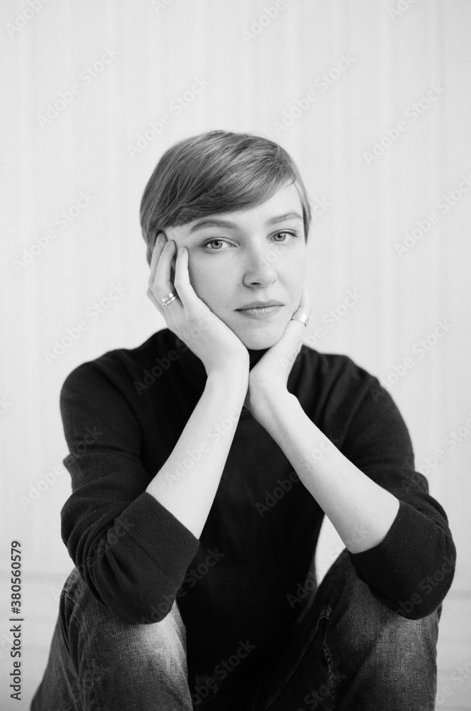 Black and white portrait