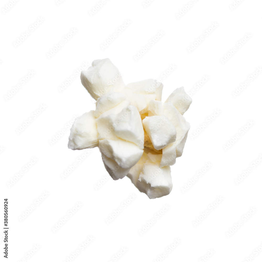 Close-up of studio classic shot salted popcorn isolated on white background. Tasty pop corn for cinema or snack. Close-up of studio classic shot salted popcorn isolated on white background. Tasty pop corn for cinema or snack.