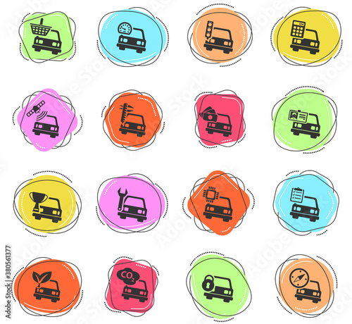 Car service simply icons